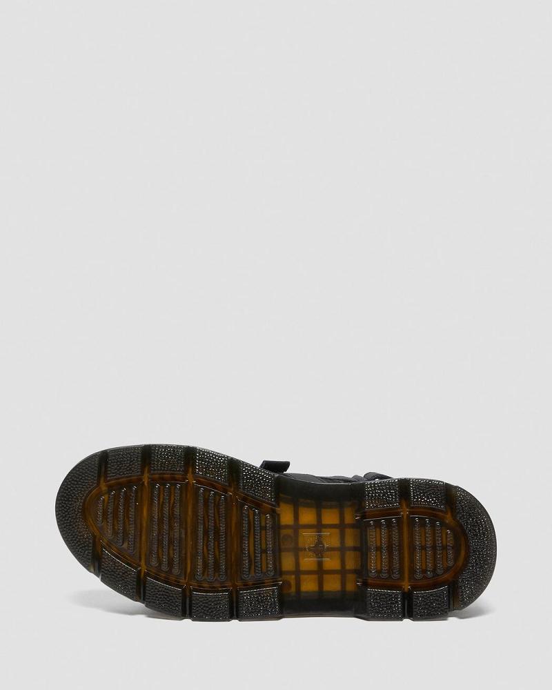 Men's Dr Martens Forster Webbing Strap Sandals Black | AU 637MQZ